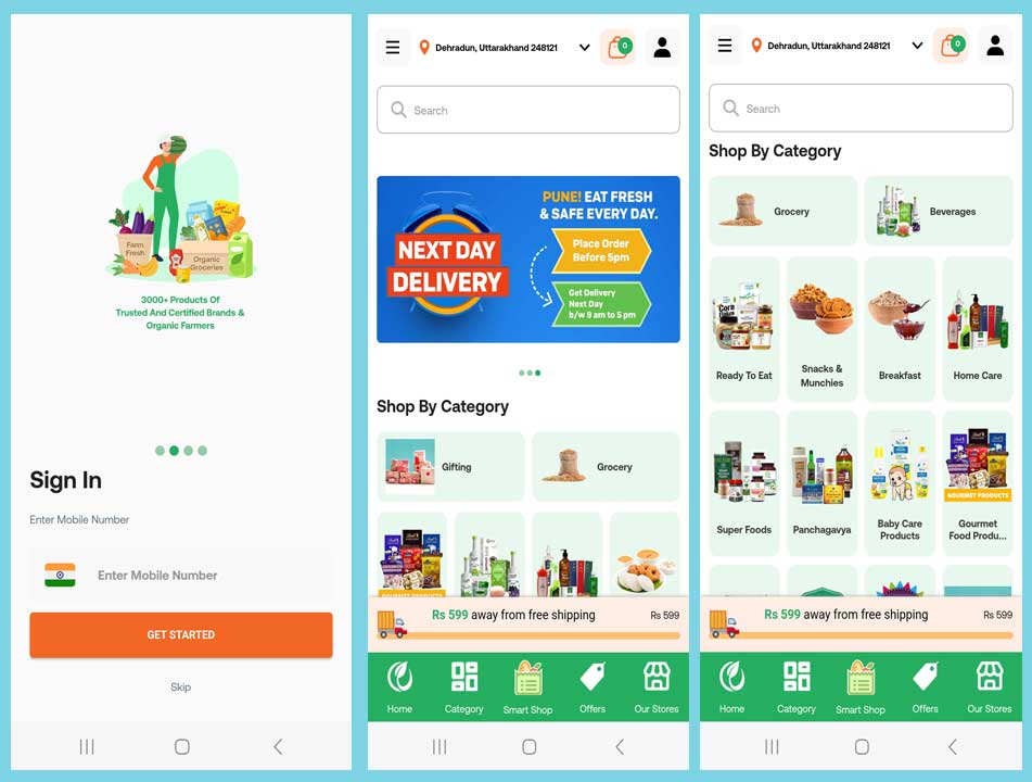 Android App for Grocery Store - Kamet Technologies Inc.